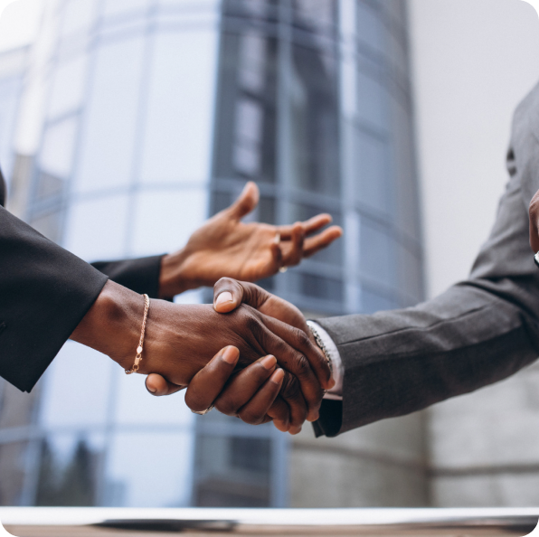 Two people shaking hands